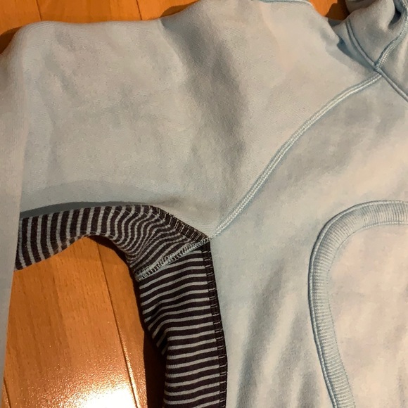 🌟HP🌟 Lululemon Blue Moon/Hyper Stripe Scuba Hoodie Stretch - Size 6 RARE - Picture 7 of 16